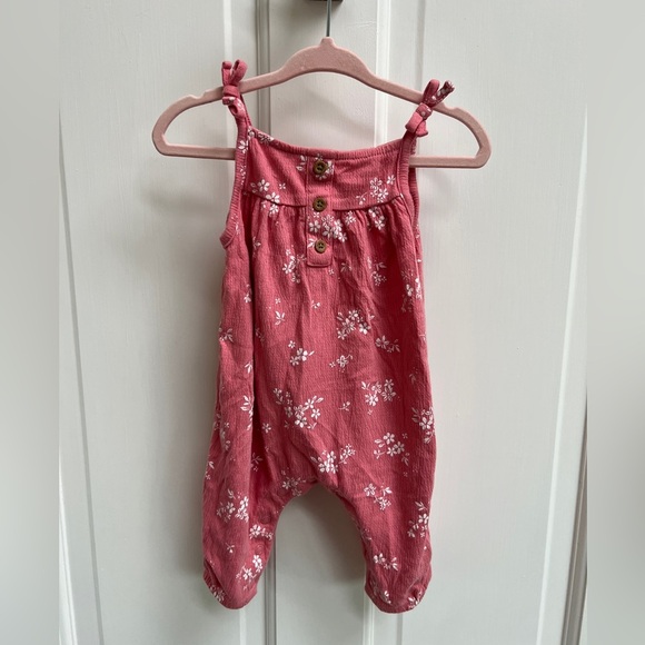 Carter's Other - Carter’s 3M Pink and White Floral Girls Jumpsuit